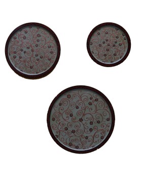 Wooden Wall Decor Plates - Set of 3 Wooden Wall Decor Plates - Set of 3